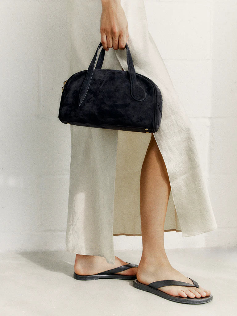 Liffner Bowling Mini Bag Black Suede