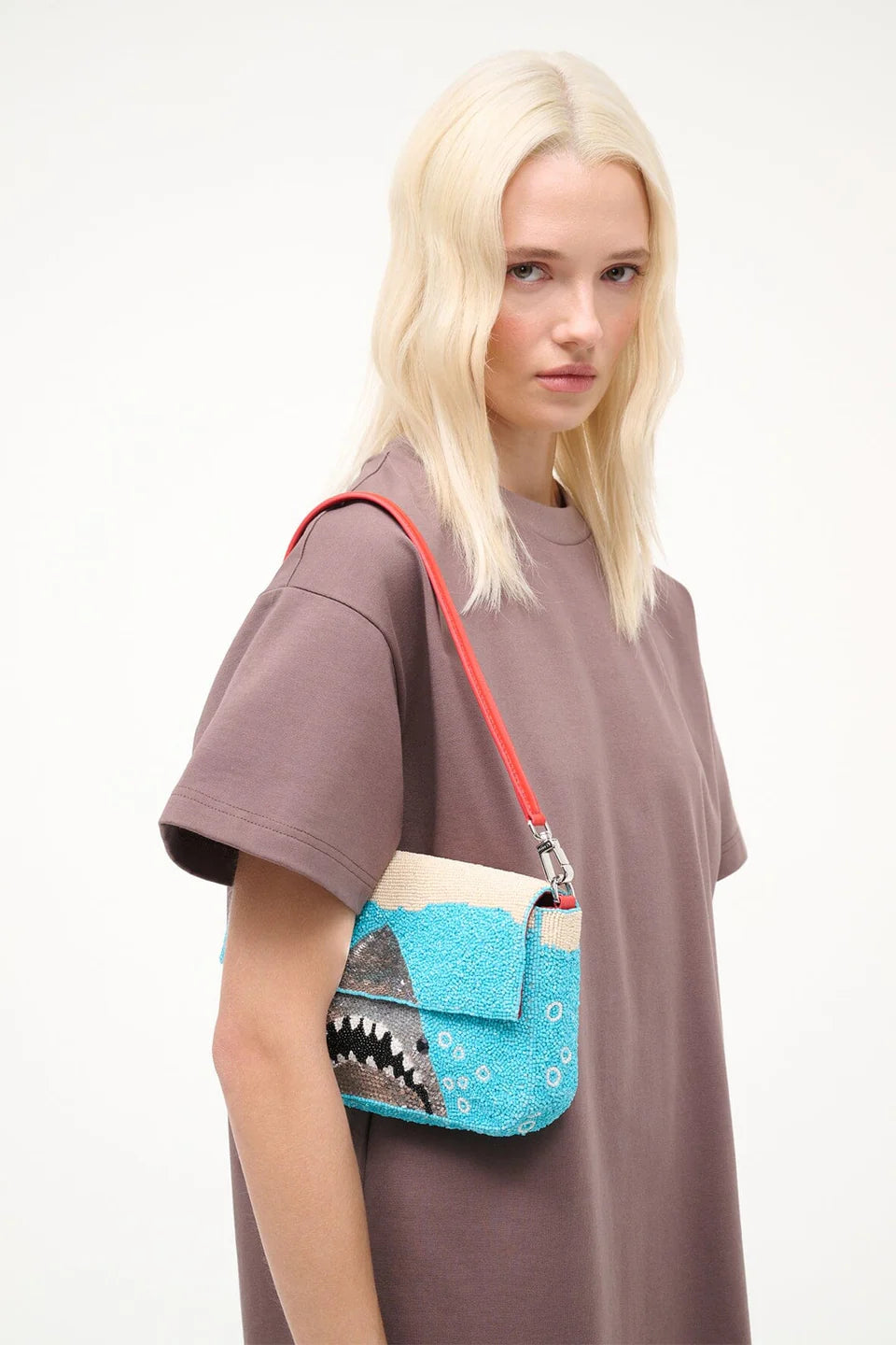 Staud Timmy Shoulder Bag Great White