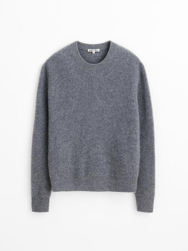 Alex Mill Jordan Sweater in Washed Cashmere - Heather Grey
