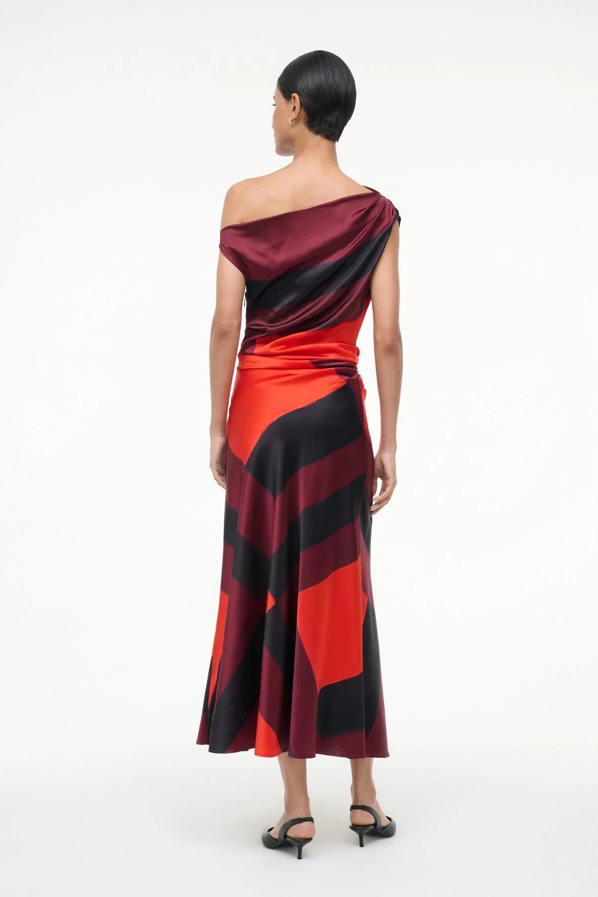 Staud Phare Silk Dress Ruby Prism