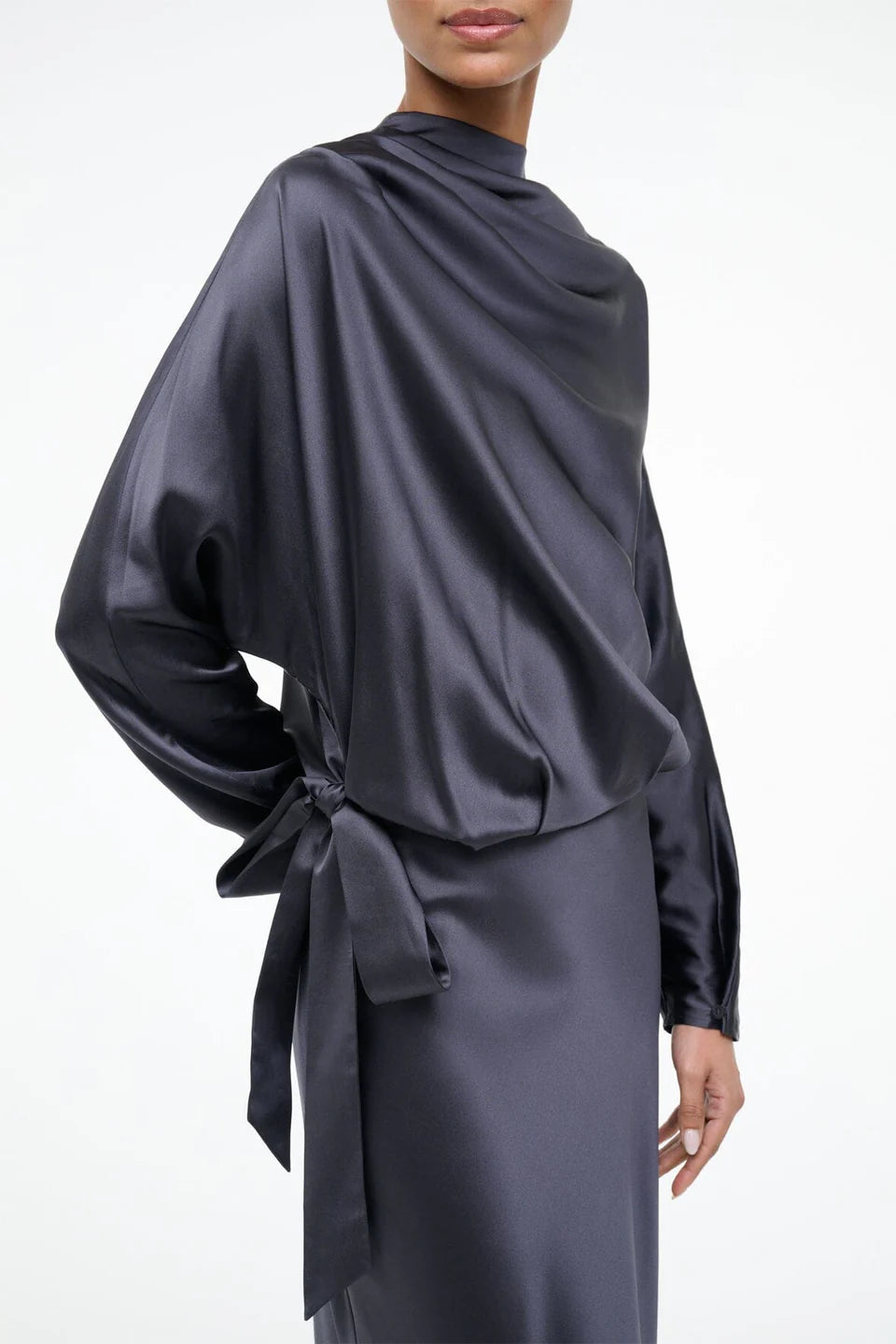 STAUD, Phoebe Silk Dress in Nocturne, Size 4 STAUD, Phoebe Silk Dress in Nocturne, Size 4