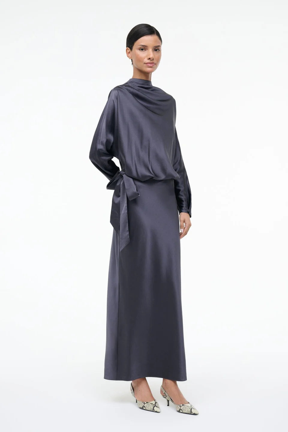 Staud Phoebe Silk Dress - Nocturne