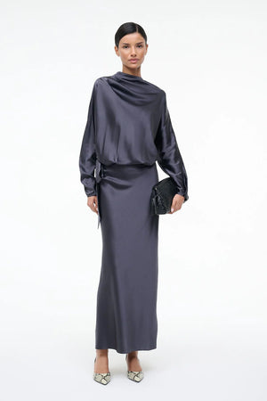 Staud Phoebe Silk Dress - Nocturne