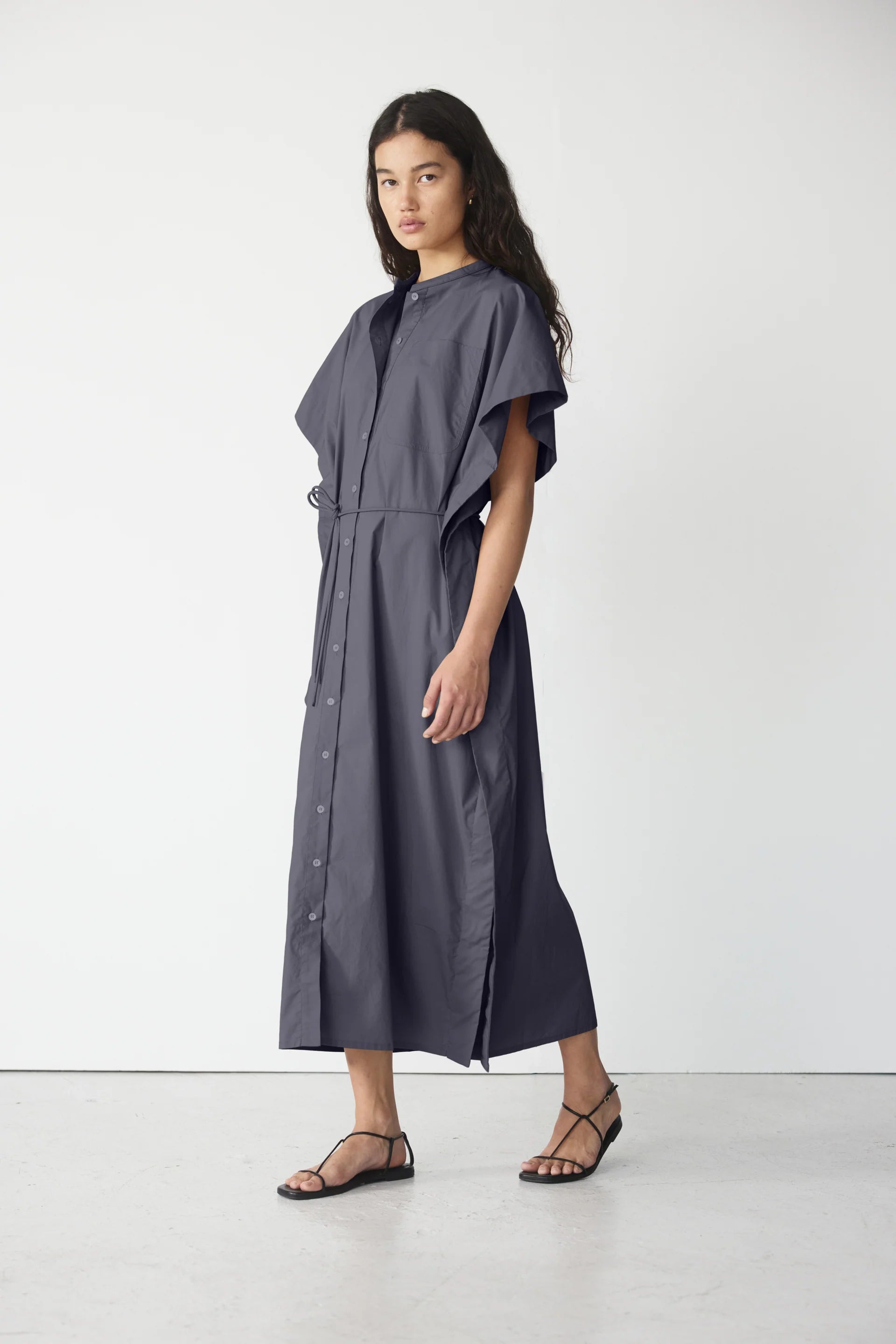 Foemina Mimi Dress - Navy Poplin