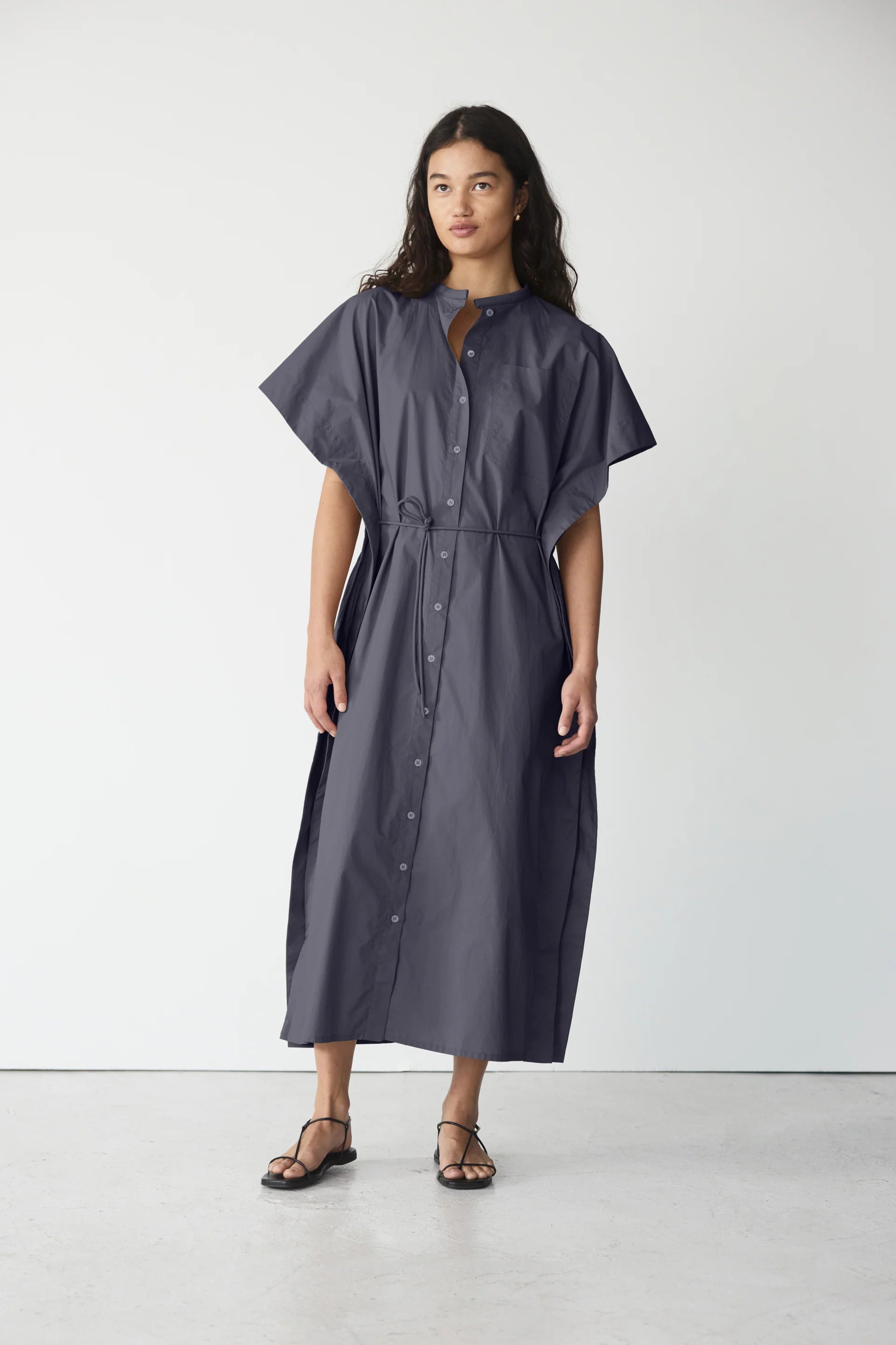 Foemina Mimi Dress - Navy Poplin