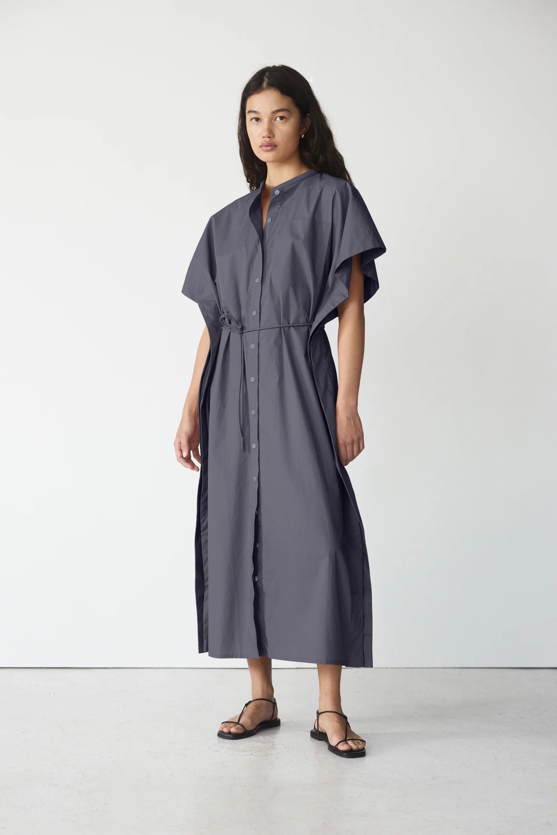 Foemina Mimi Dress - Navy Poplin