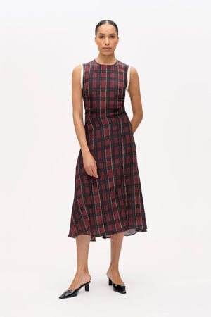 Baum Und Pferdgarten Atina Dress - Dark Red Check