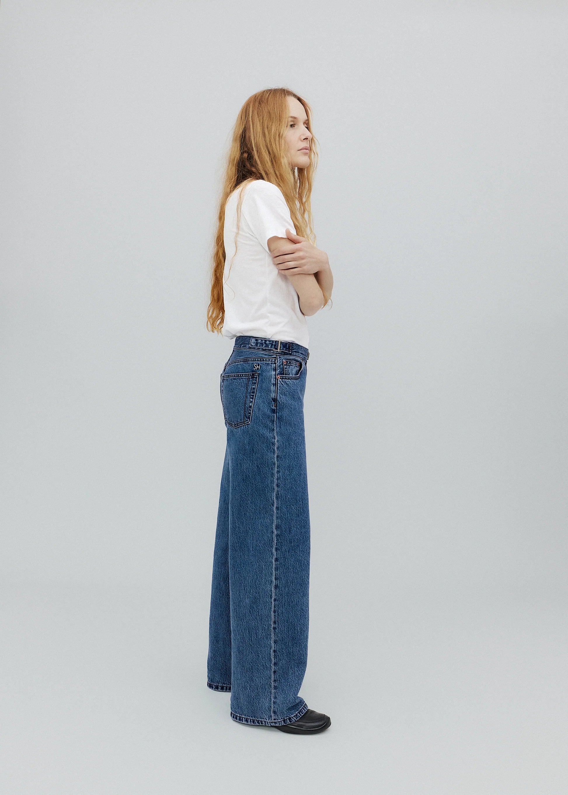 Still Here Buckle Jean in Classic Blue