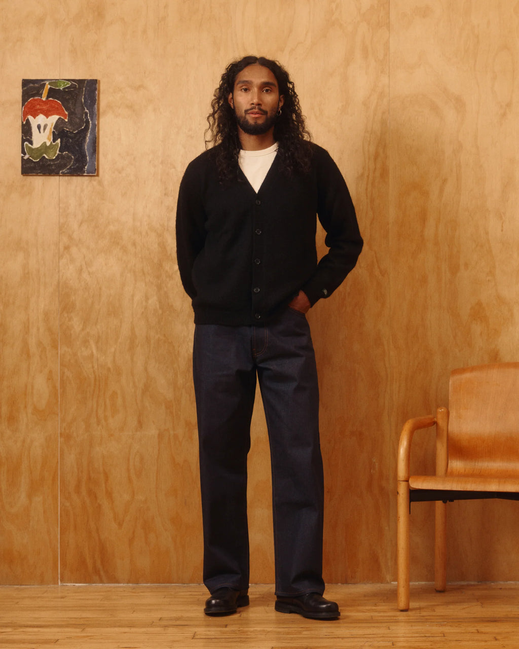 Knickerbocker Amos Alpaca Cardigan - Black