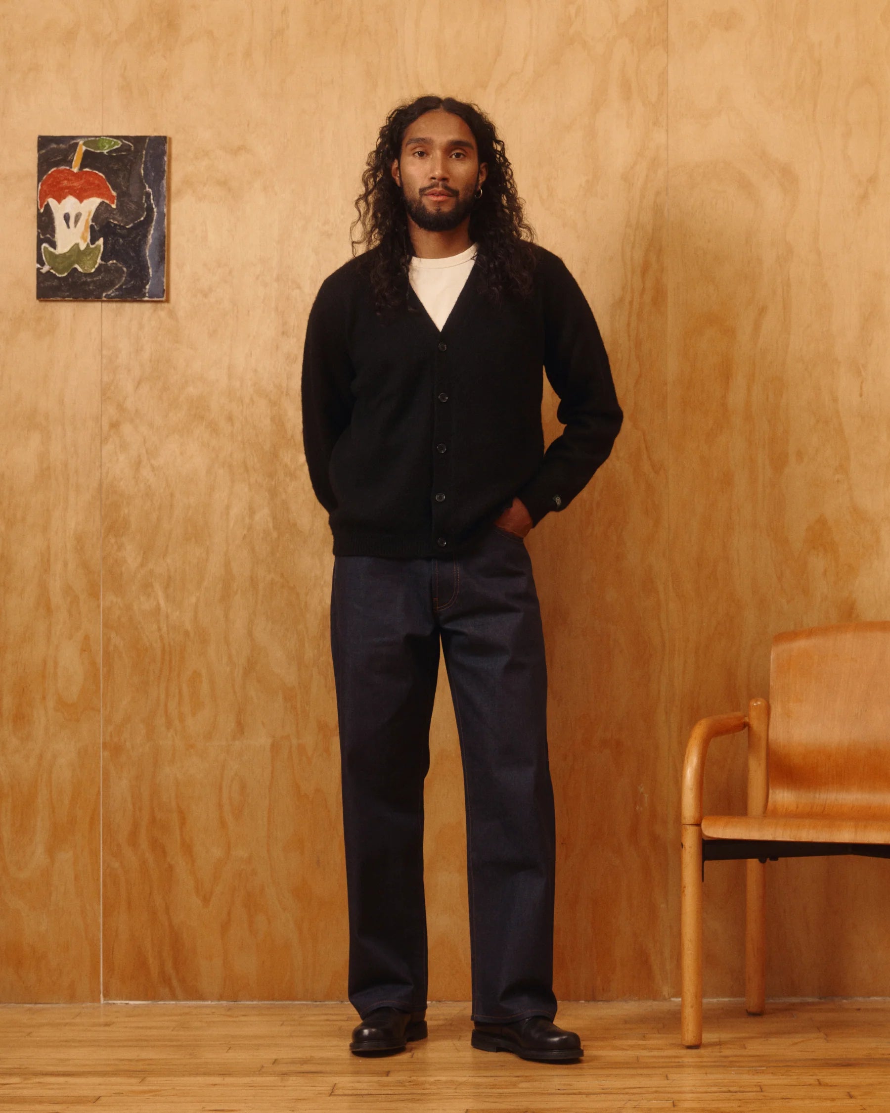 Knickerbocker Amos Alpaca Cardigan - Black