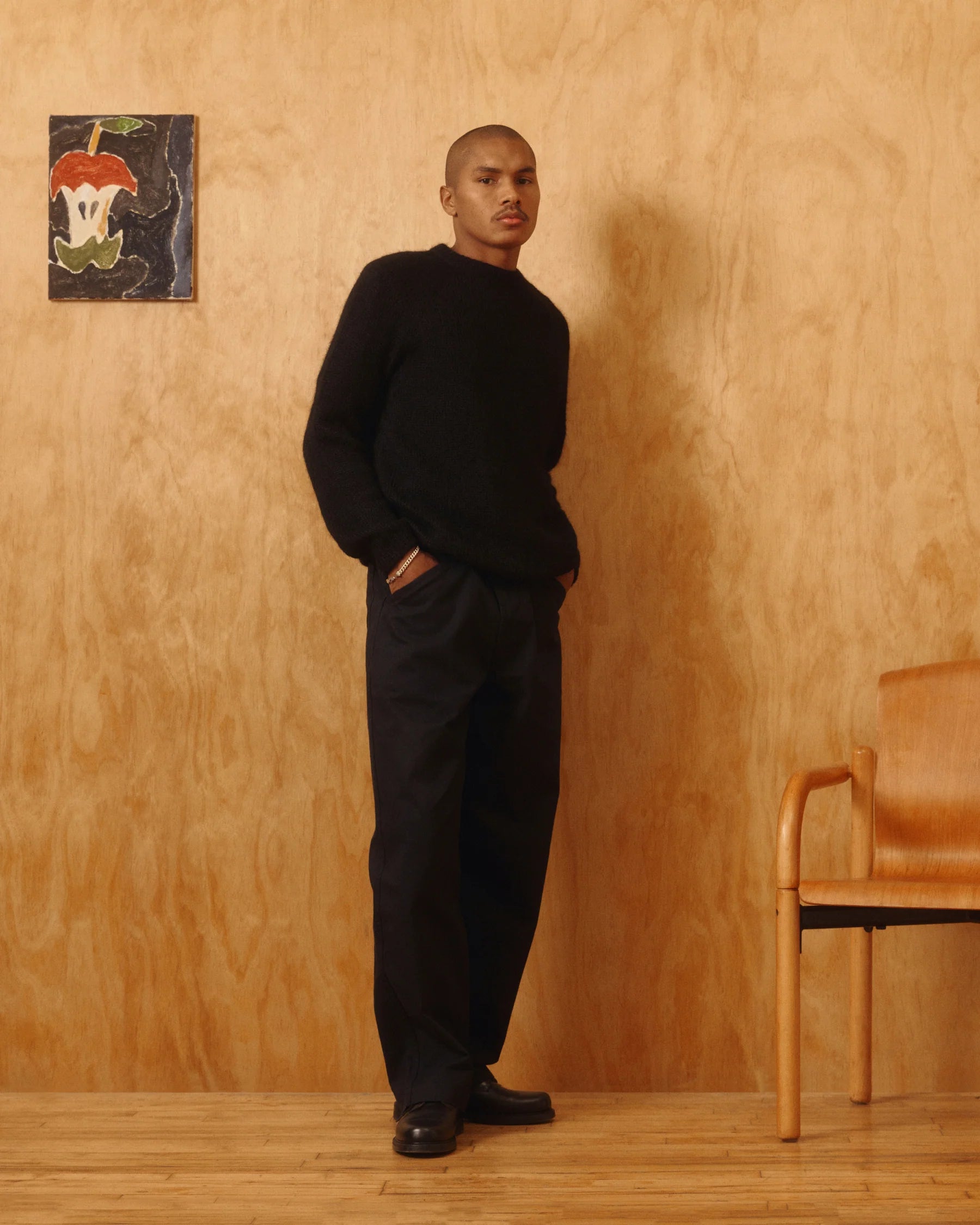 Knickerbocker Bud Alpaca Sweater -Black