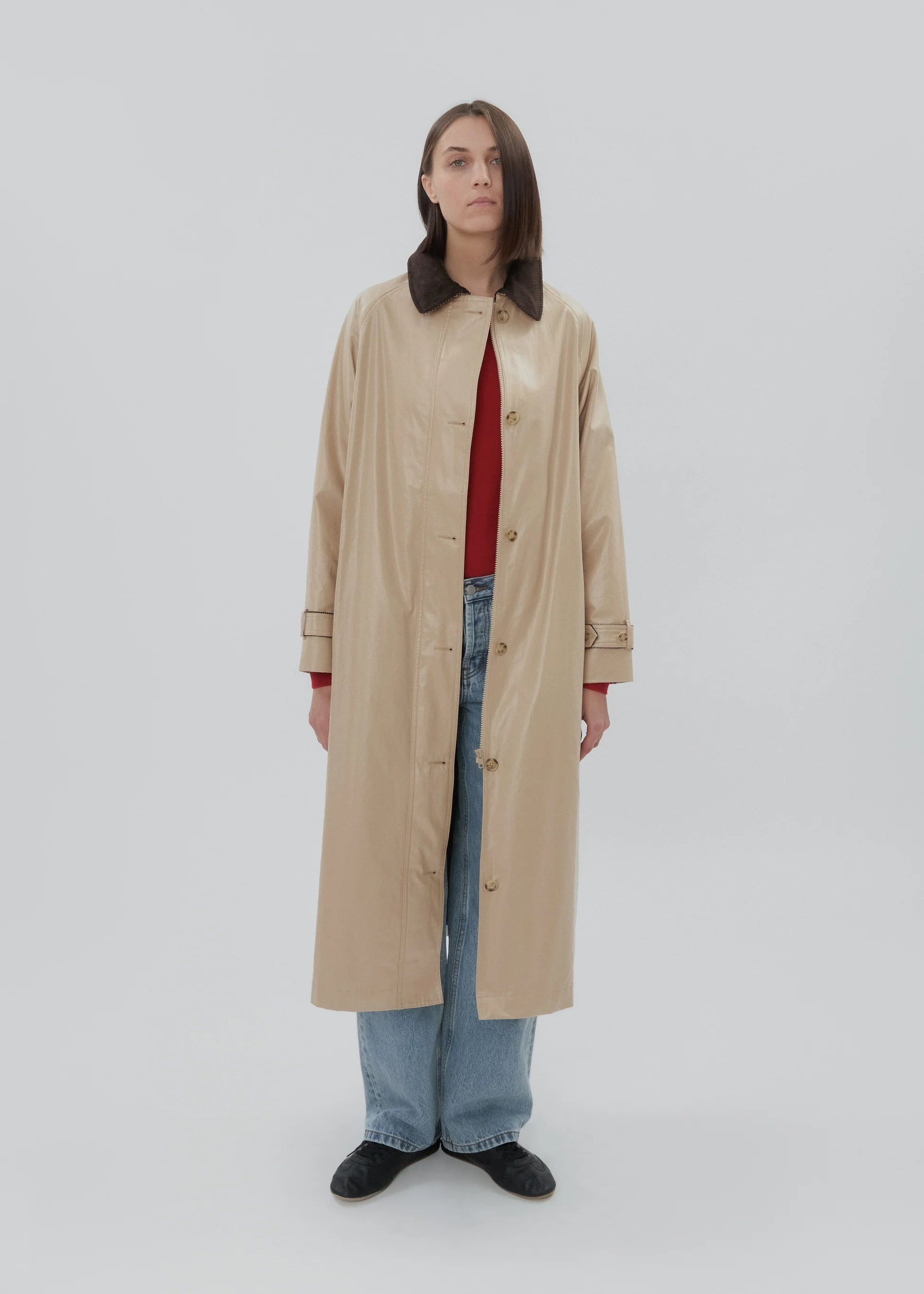 Still Here Kent Trench Coat in Khaki