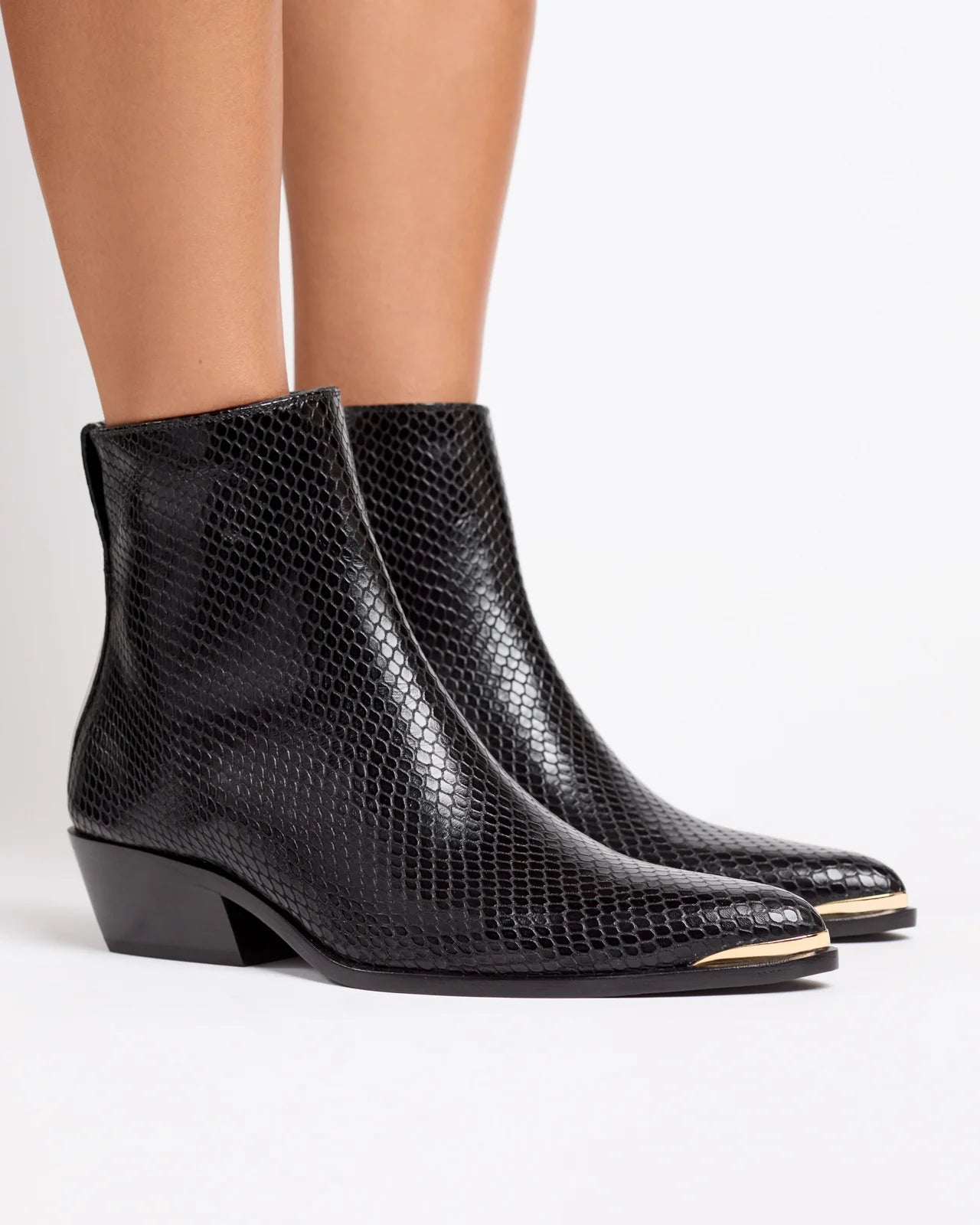 Le Seul Black Snake Embossed Nappa