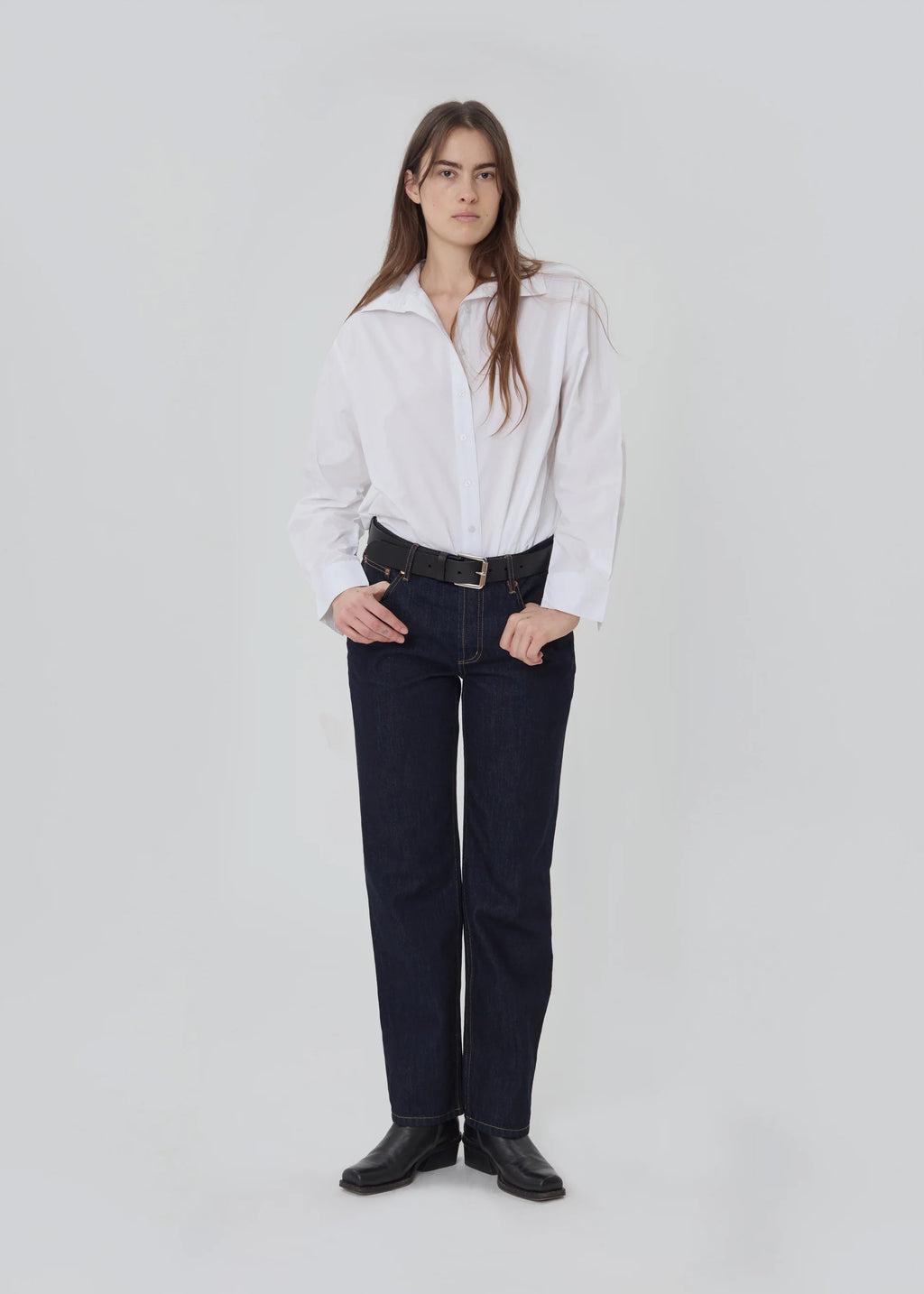 Still Here Madison Button Down - Milk