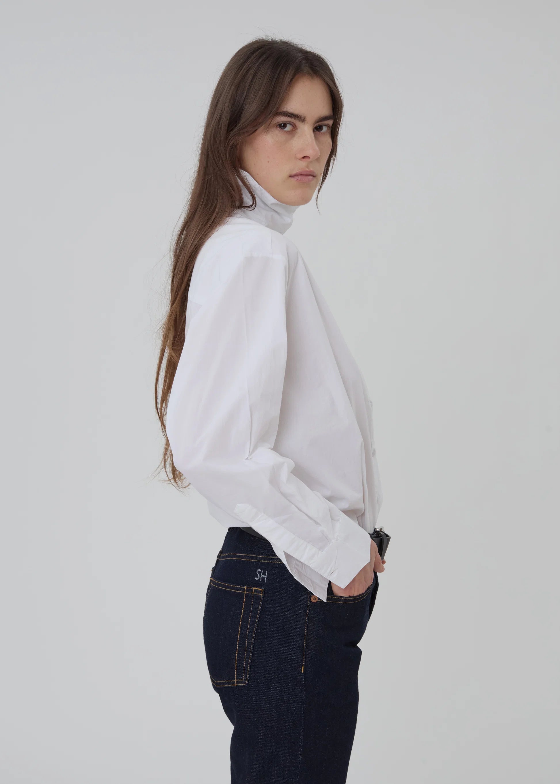 Still Here Madison Button Down - Milk