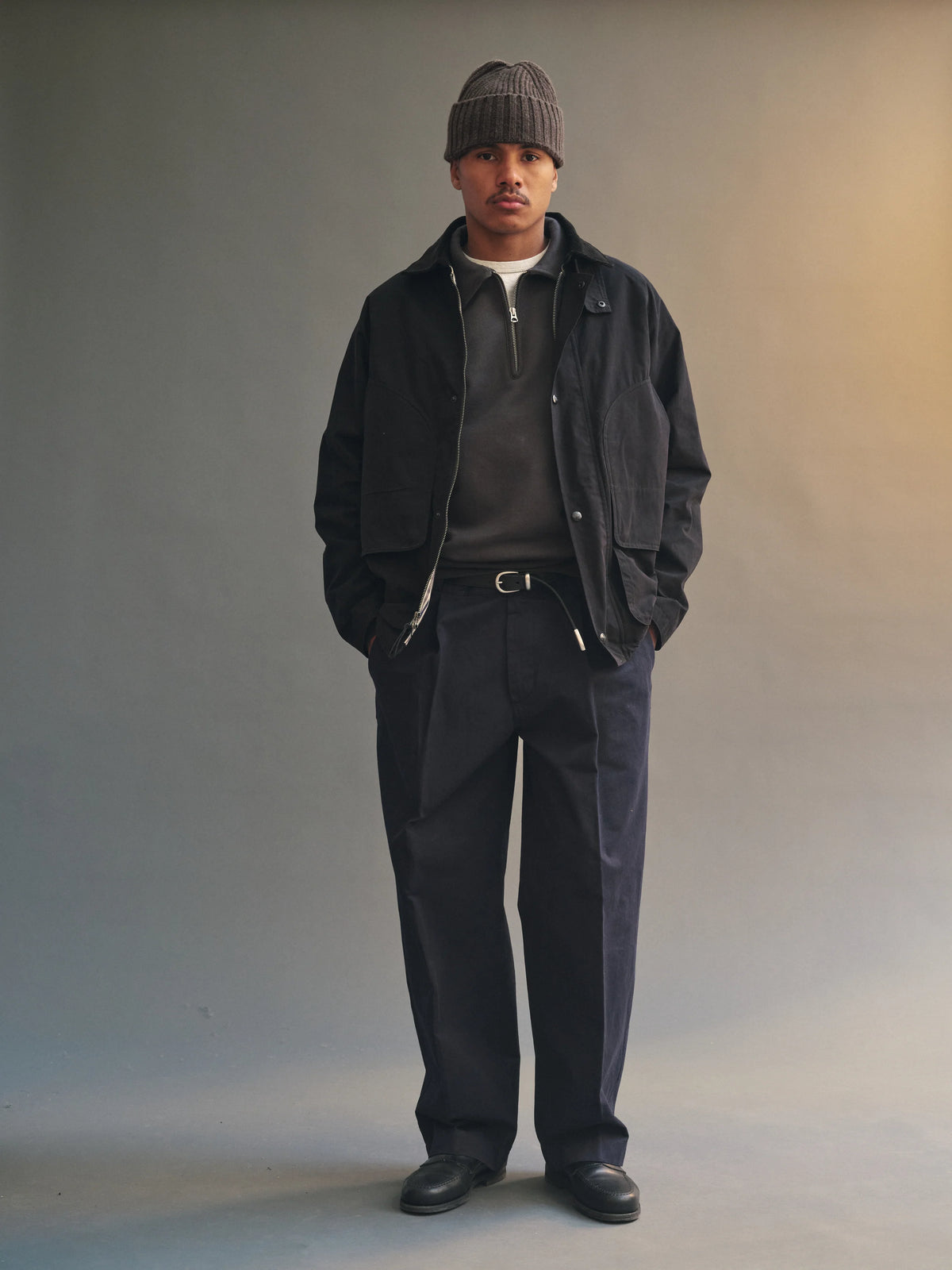 Knickerbocker Highland Dry-Wax Cotton & Nylon Coat - Black