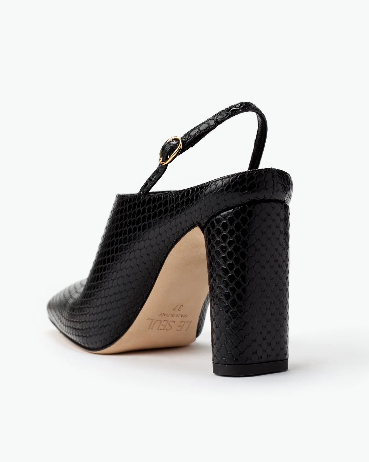 Le Seul Beatriz - Black Snake Embossed Nappa