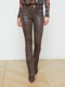 L'Agence Ruth Coated Straight-Leg Jean - Espresso Coated