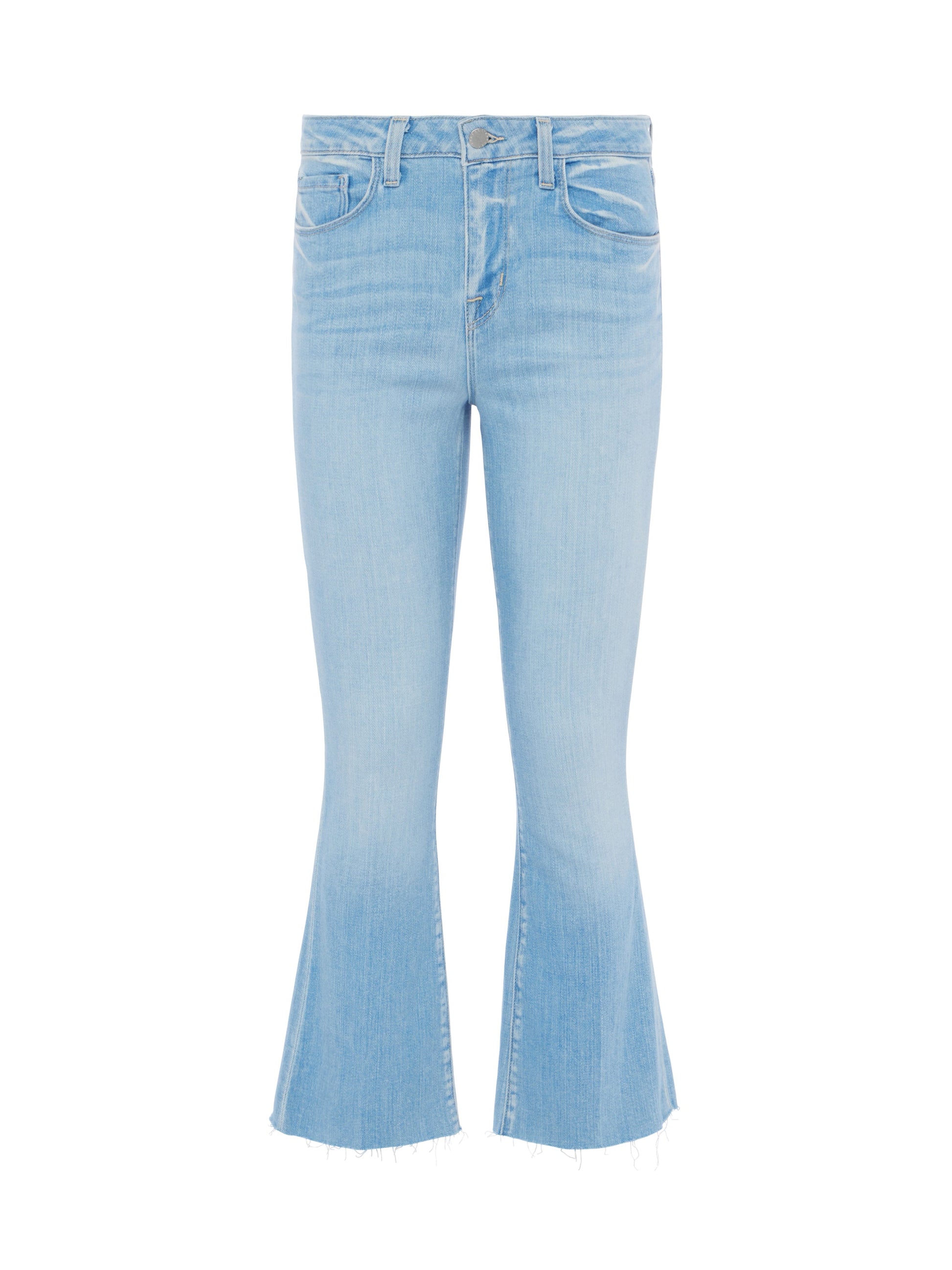 L'Agence Kendra High-Rise Cropped Flare Jeans in Olympia