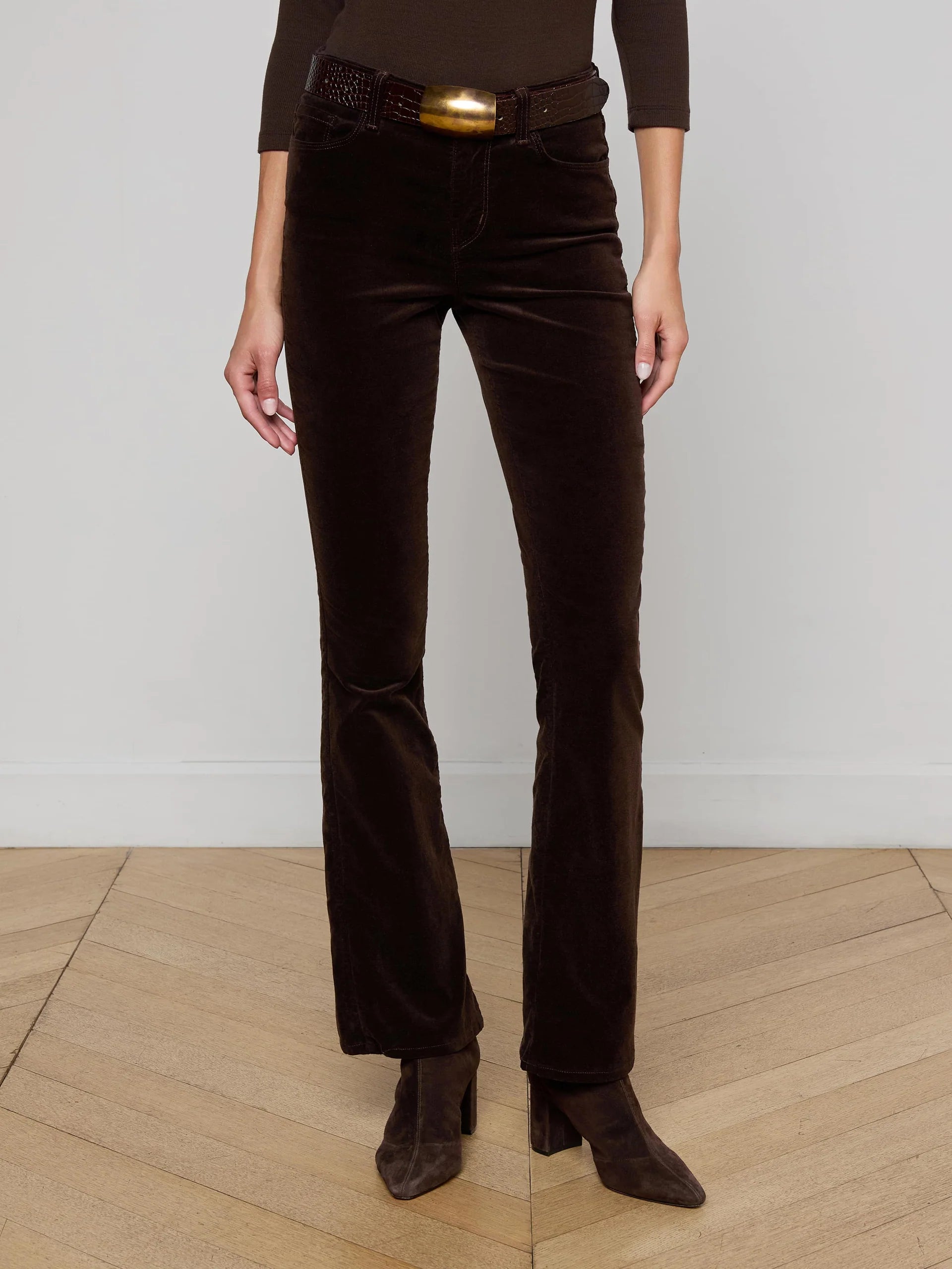 L'Agence Stevie Velvet Jean - Coffee Bean