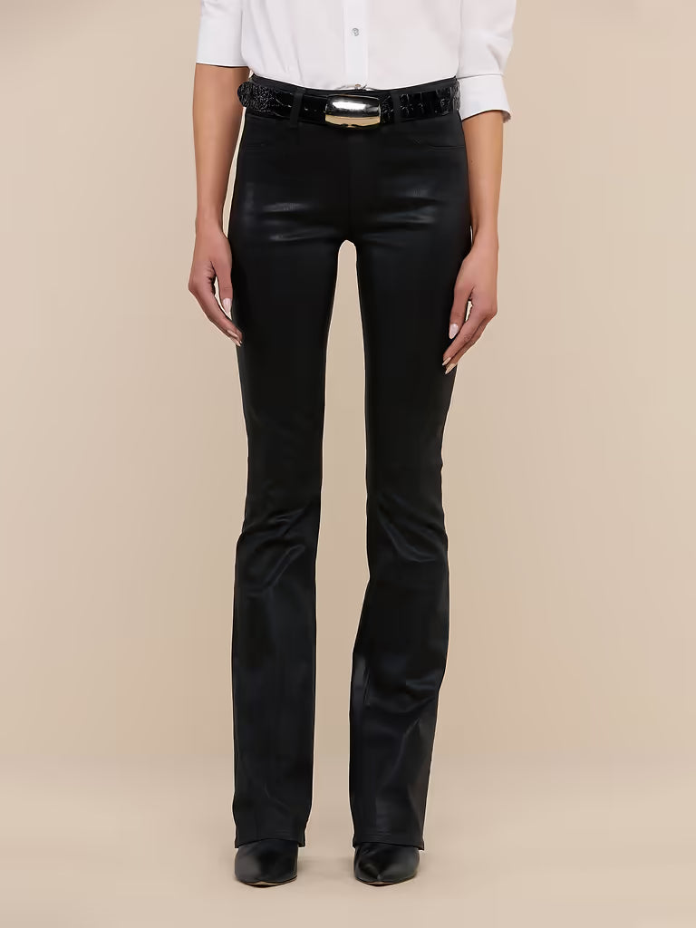 L'Agence Selma High Rise Sleek Baby Boot  - Noir Coated