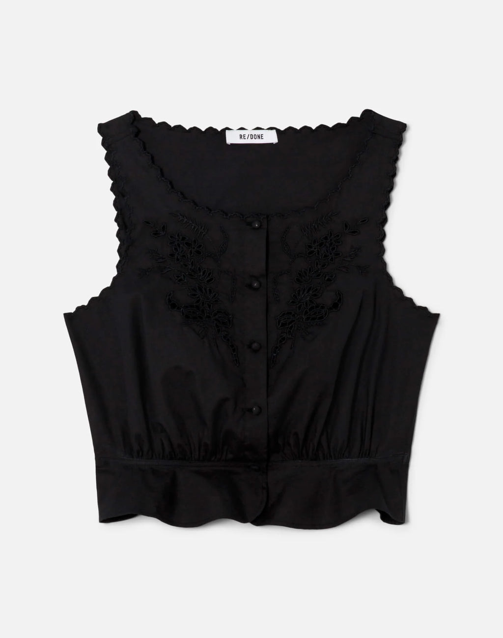 Re/Done Jerry Tank Blouse - Black