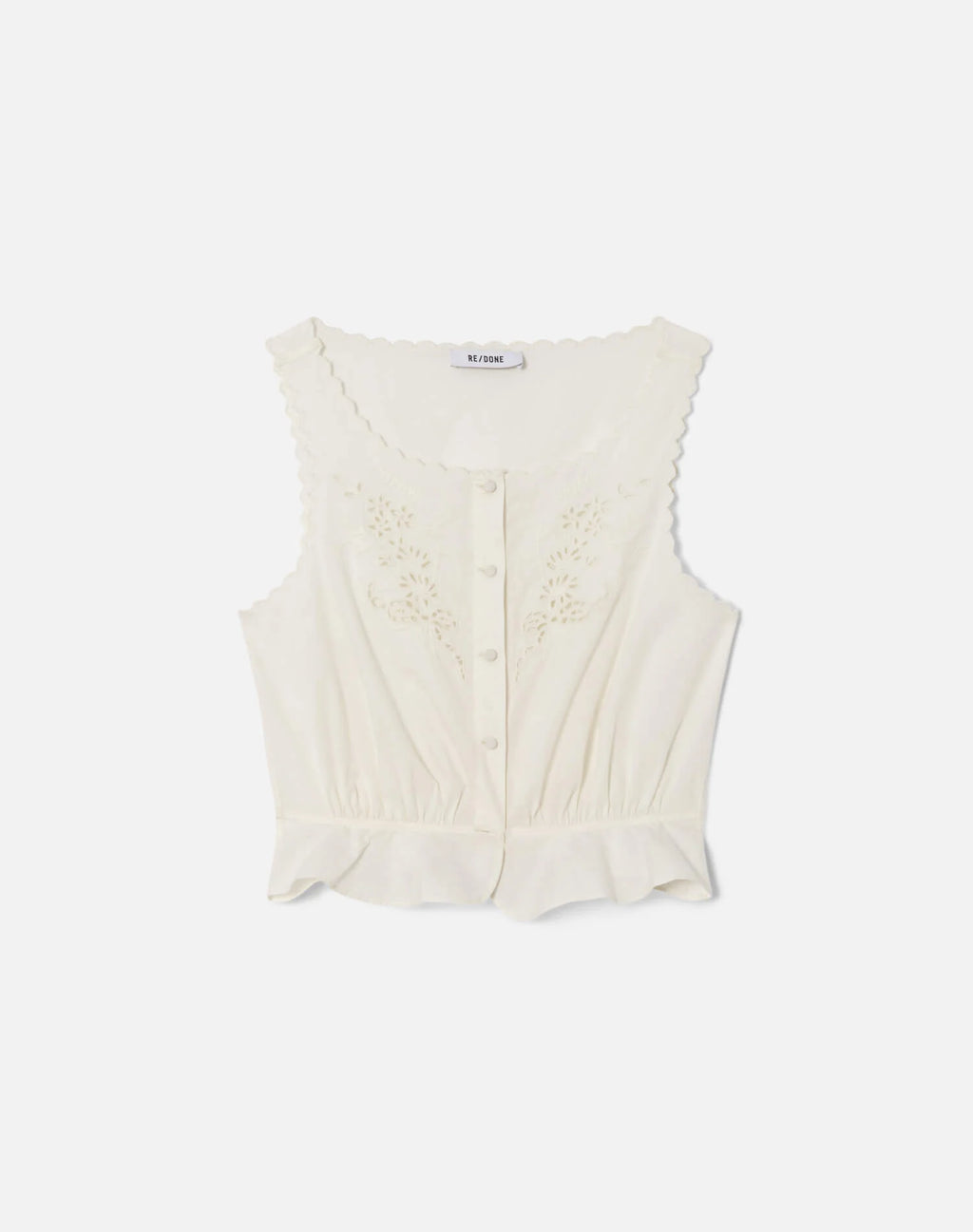 Re/Done Jerry Tank Blouse - Vintage White