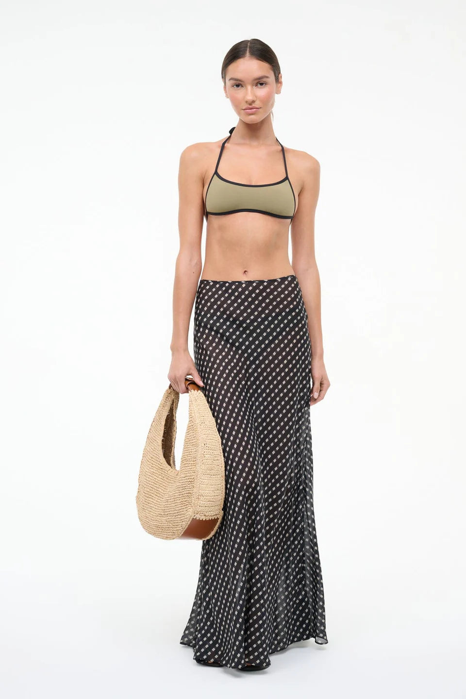 Staud Velma Skirt - Black Geo