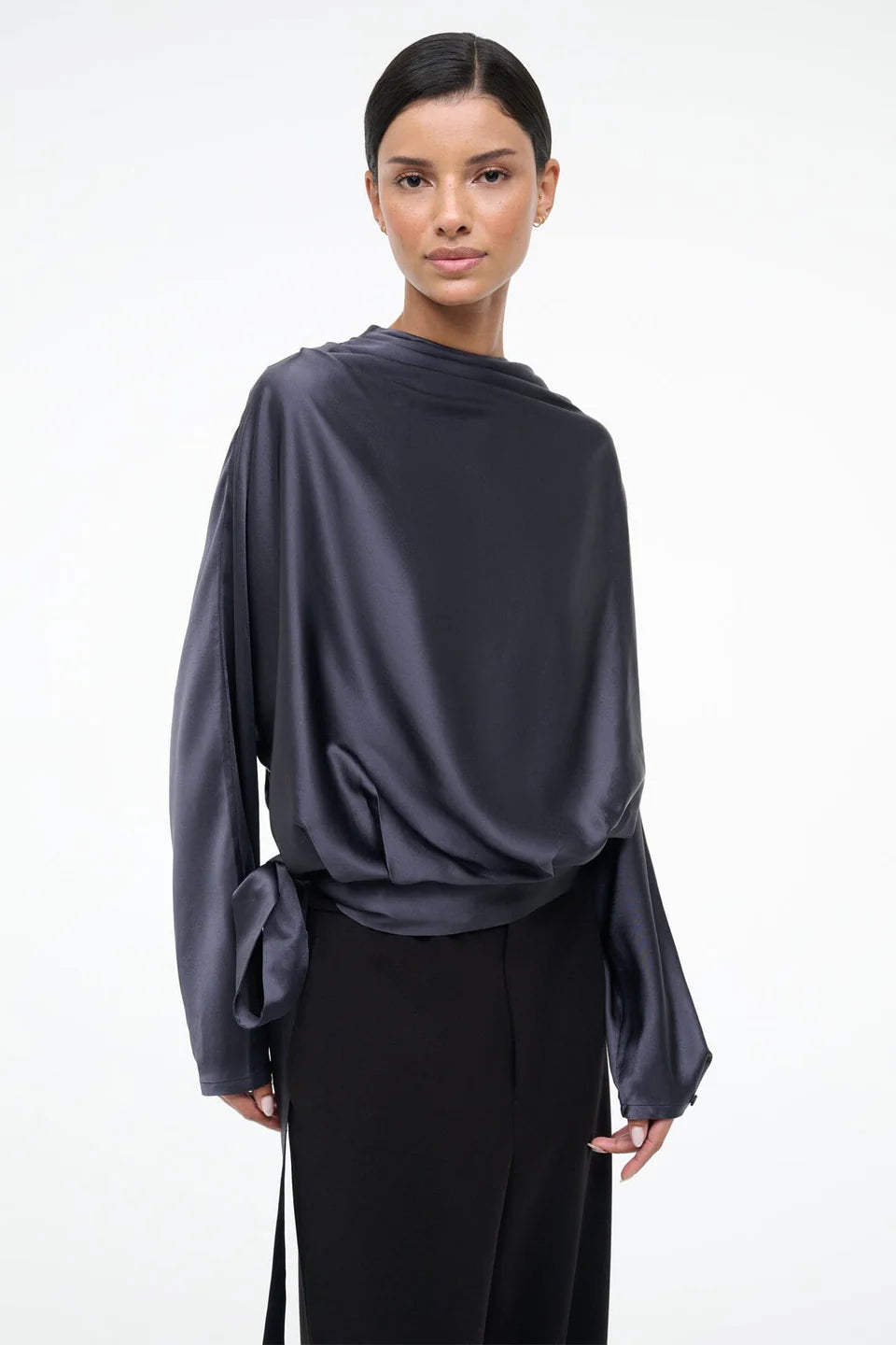 Staud Phoebe Silk Top - Nocturne