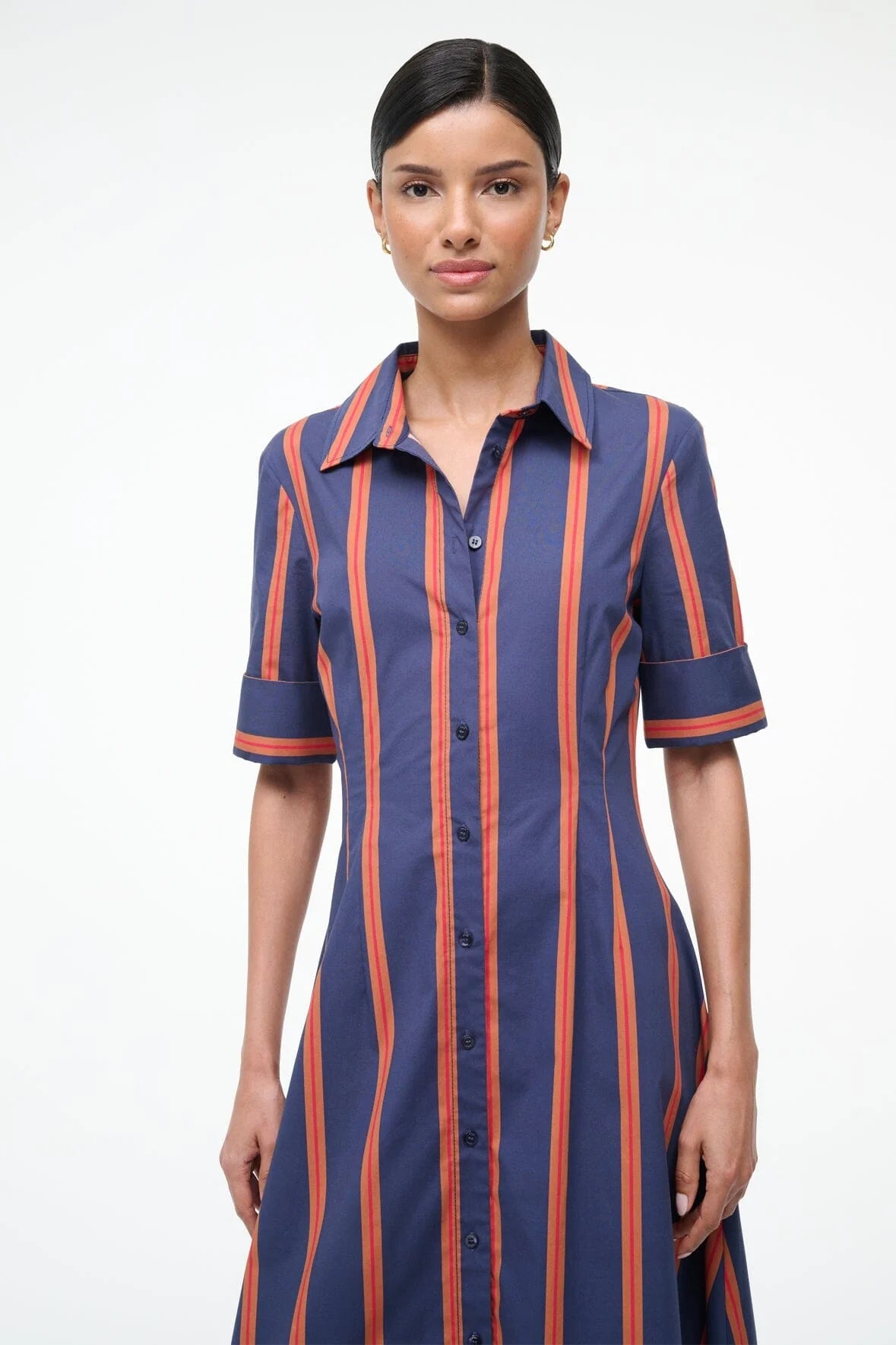 Staud Joan Dress - Railroad Stripe