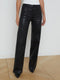 L'Agence Clayton Coated Wide-Leg Jean - Noir Coated