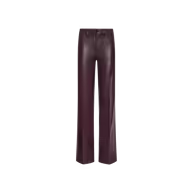 L'Agence Clayton Coated Wide-Leg Jean - Deep Sangria
