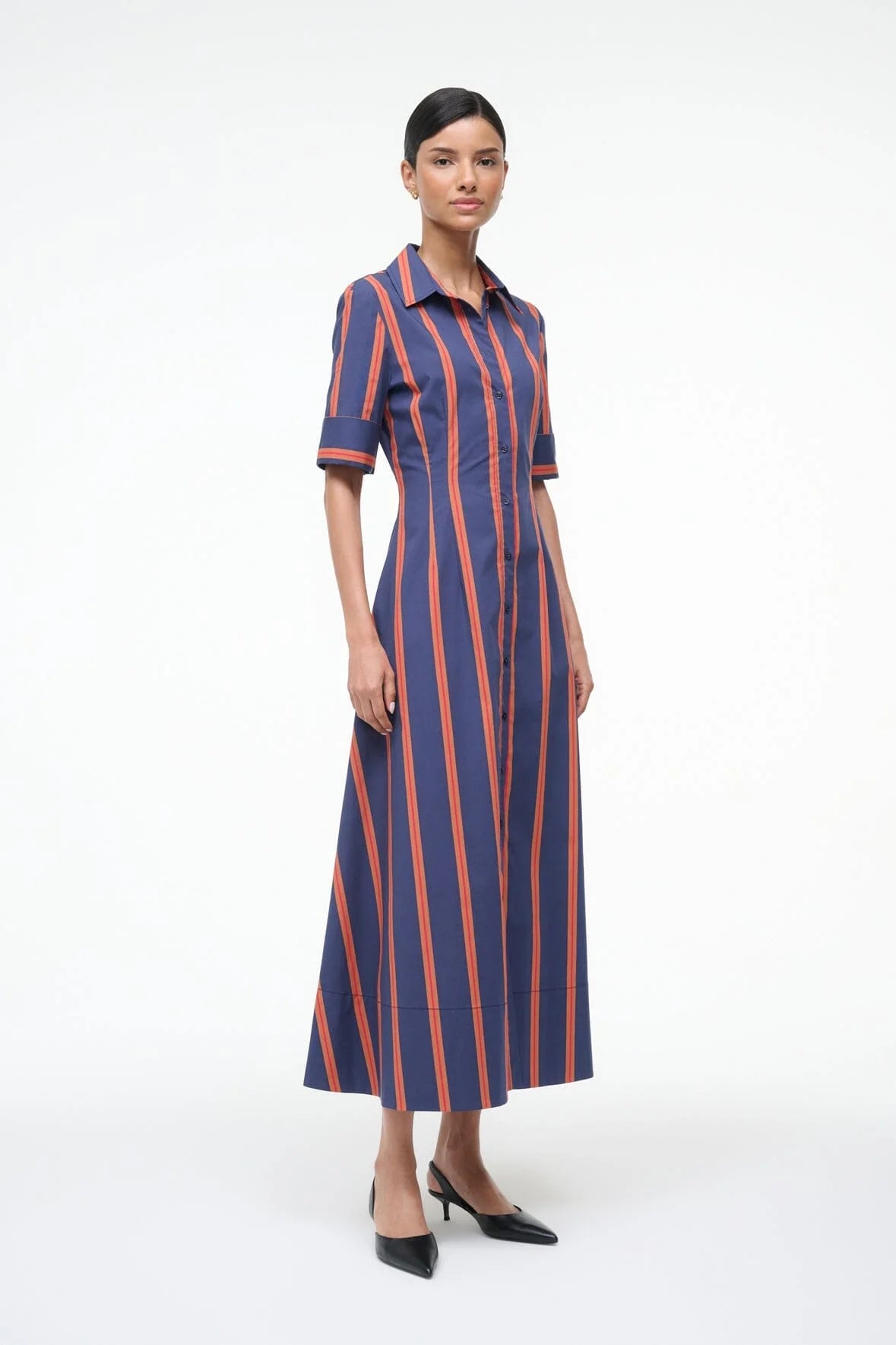 Staud Joan Dress - Railroad Stripe