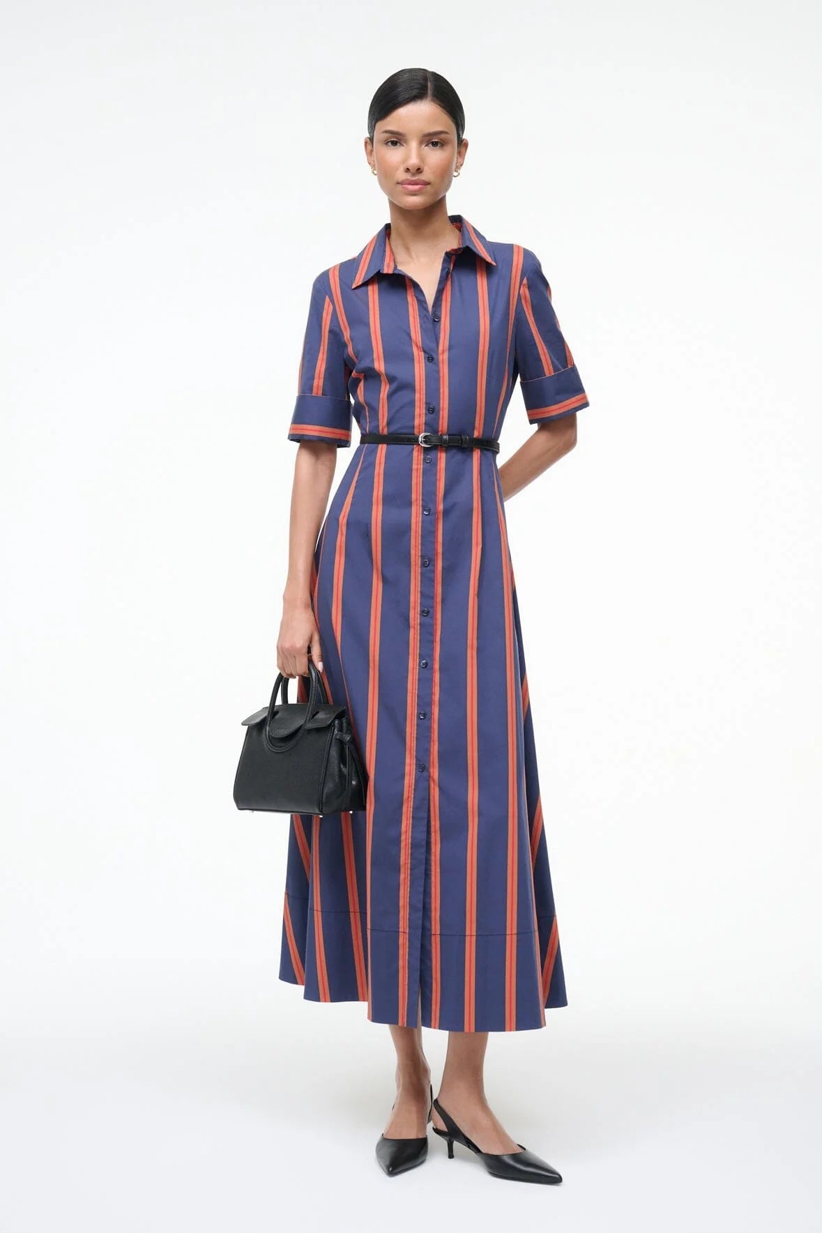 Staud Joan Dress - Railroad Stripe