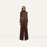 L'Agence Nova Pleated Pant - Dark Java