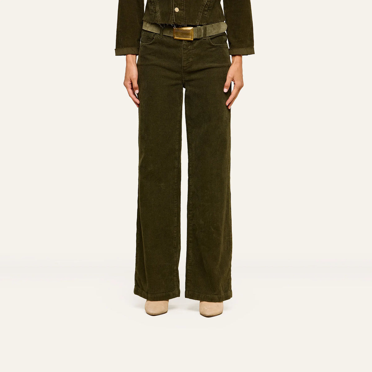 L'Agence Scottie Corduroy Pant - Army