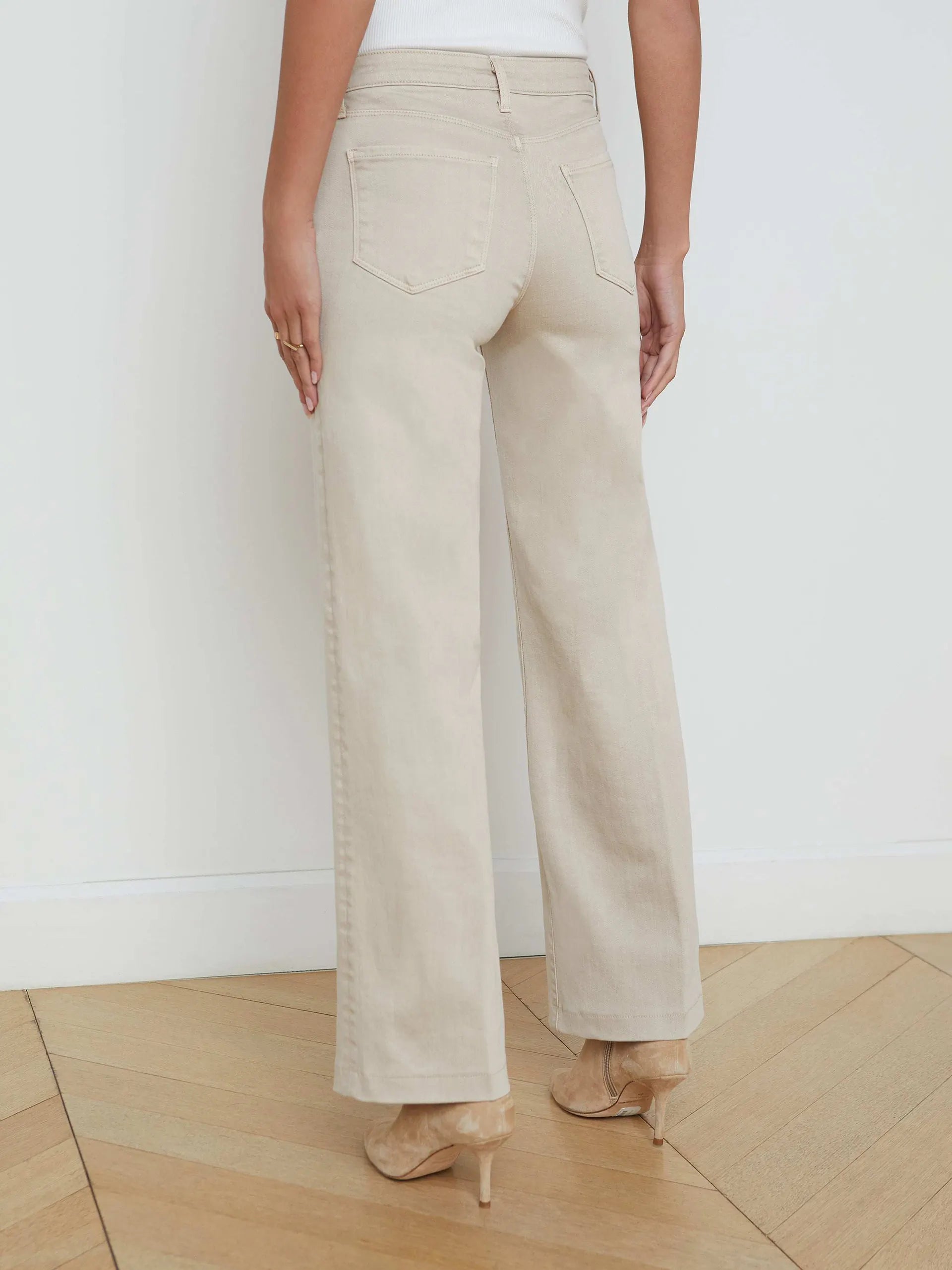 L'Agence Scottie Wide-Leg Jean - Biscuit