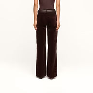 L'Agence Scottie Velvet Wide-Leg Jean - Dark Java
