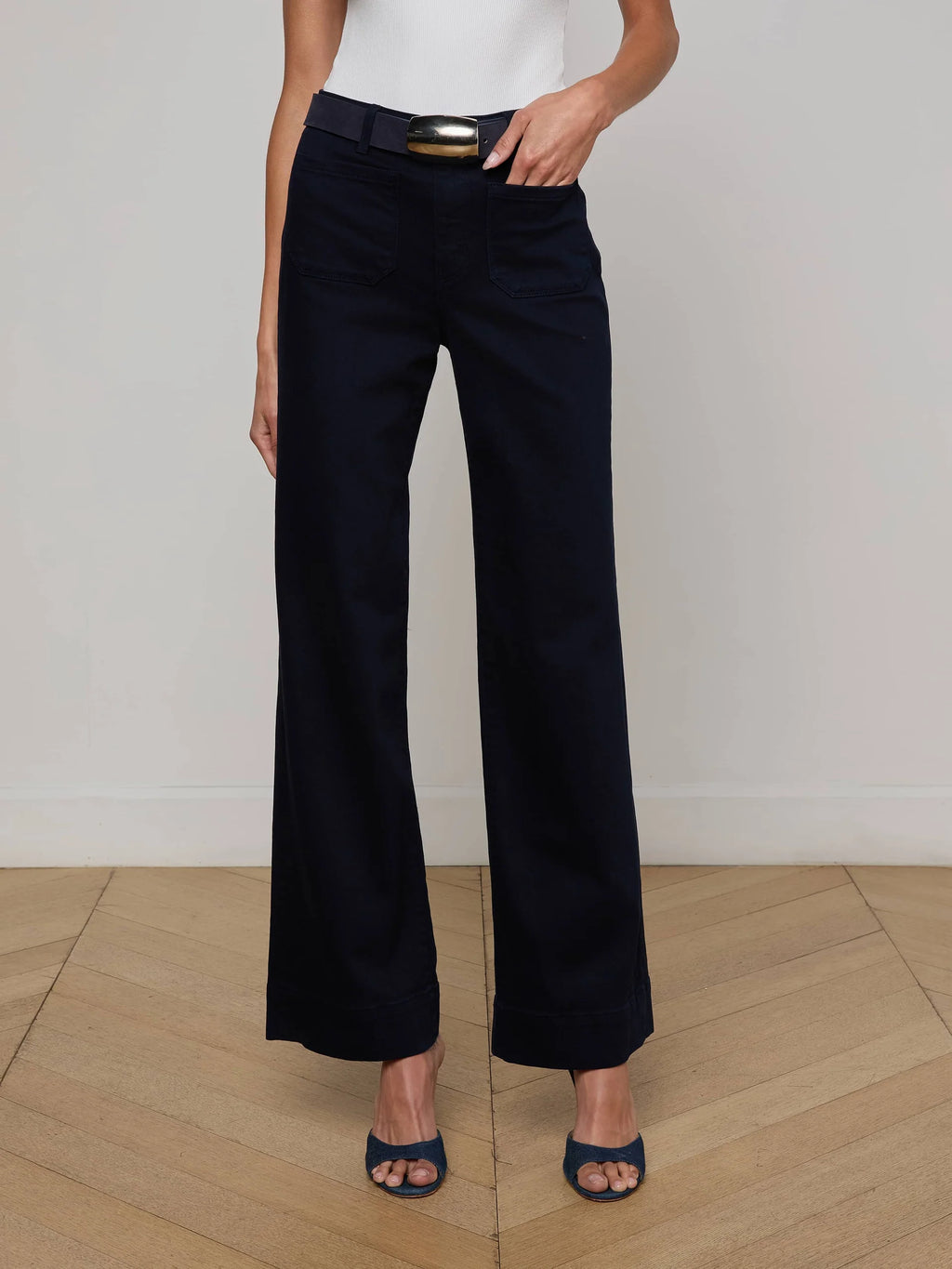 L'Agence Nolan Patch Pocket Jean - Deep Midnight