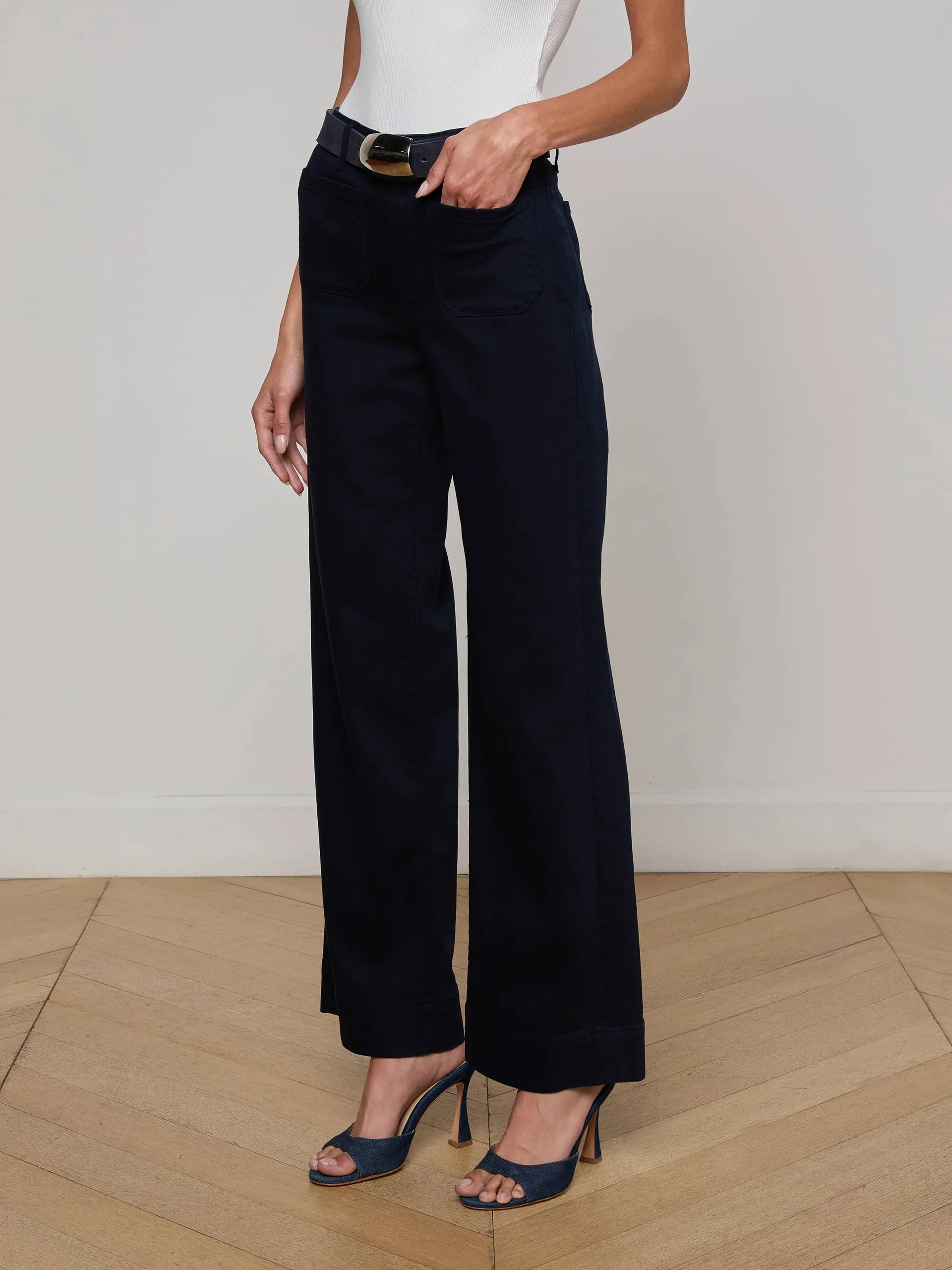L'Agence Nolan Patch Pocket Jean - Deep Midnight
