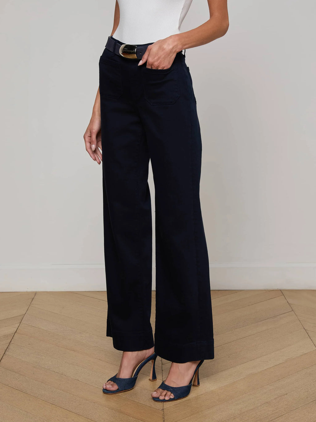 L'Agence Nolan Patch Pocket Jean - Deep Midnight