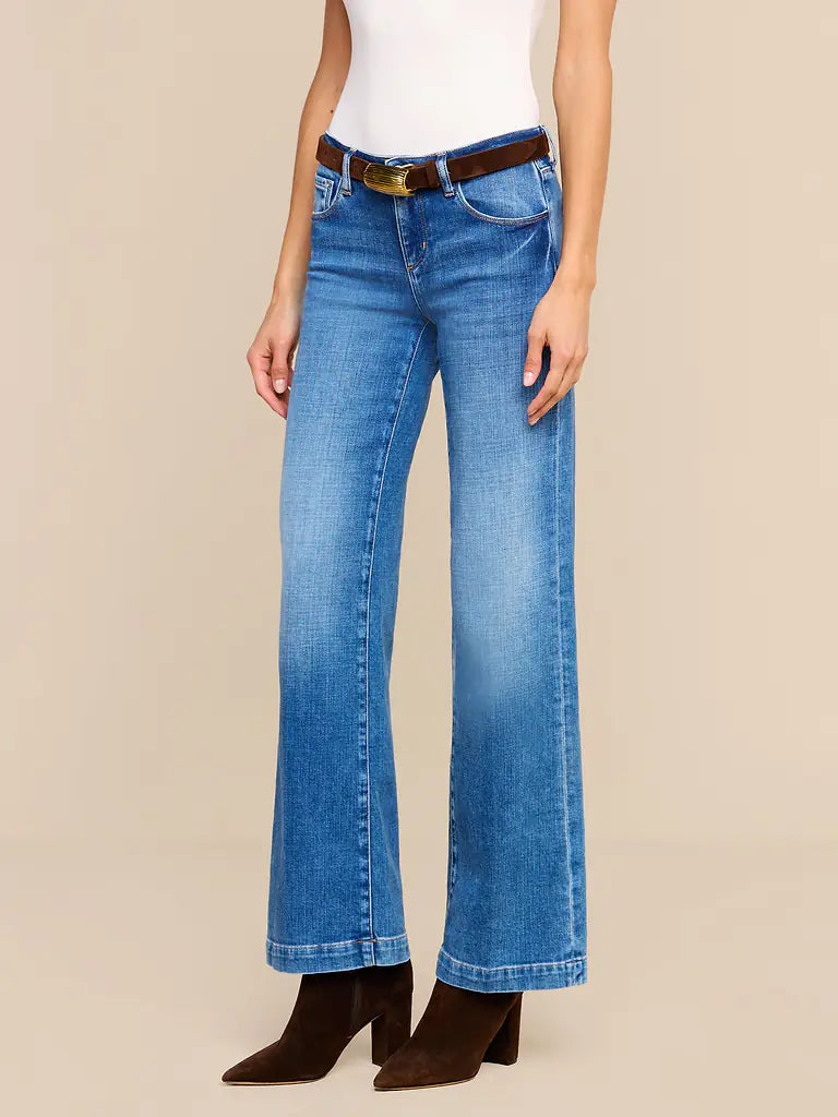 L'Agence Joanne Low-Rise Wide-Leg Jean - Salinas