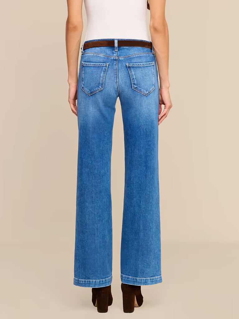 L'Agence Joanne Low-Rise Wide-Leg Jean - Salinas
