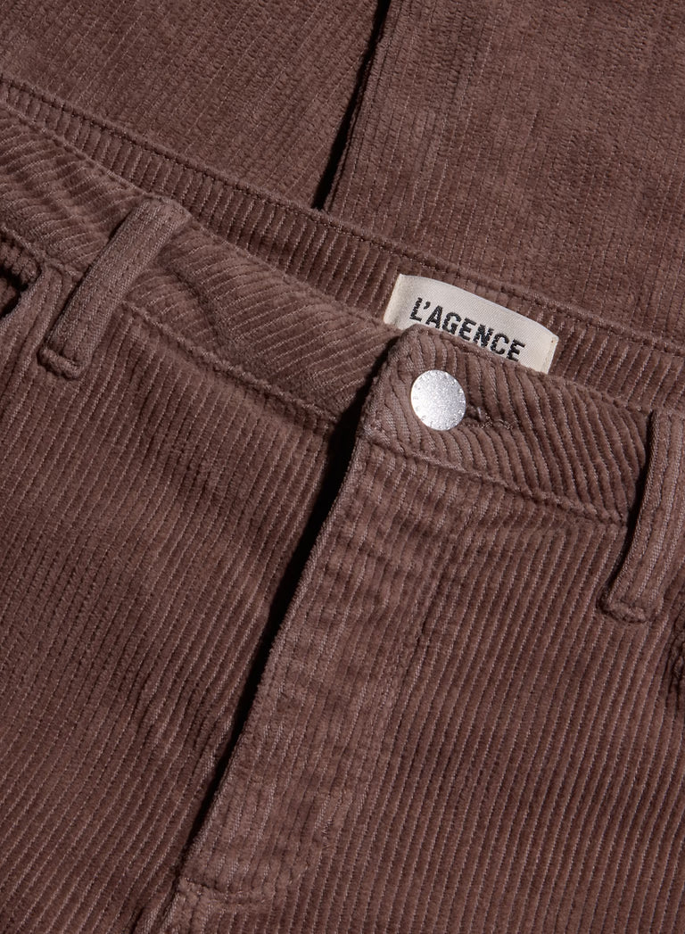 L'Agence Mallis Corduroy Bow-Leg Pant - Cardamom