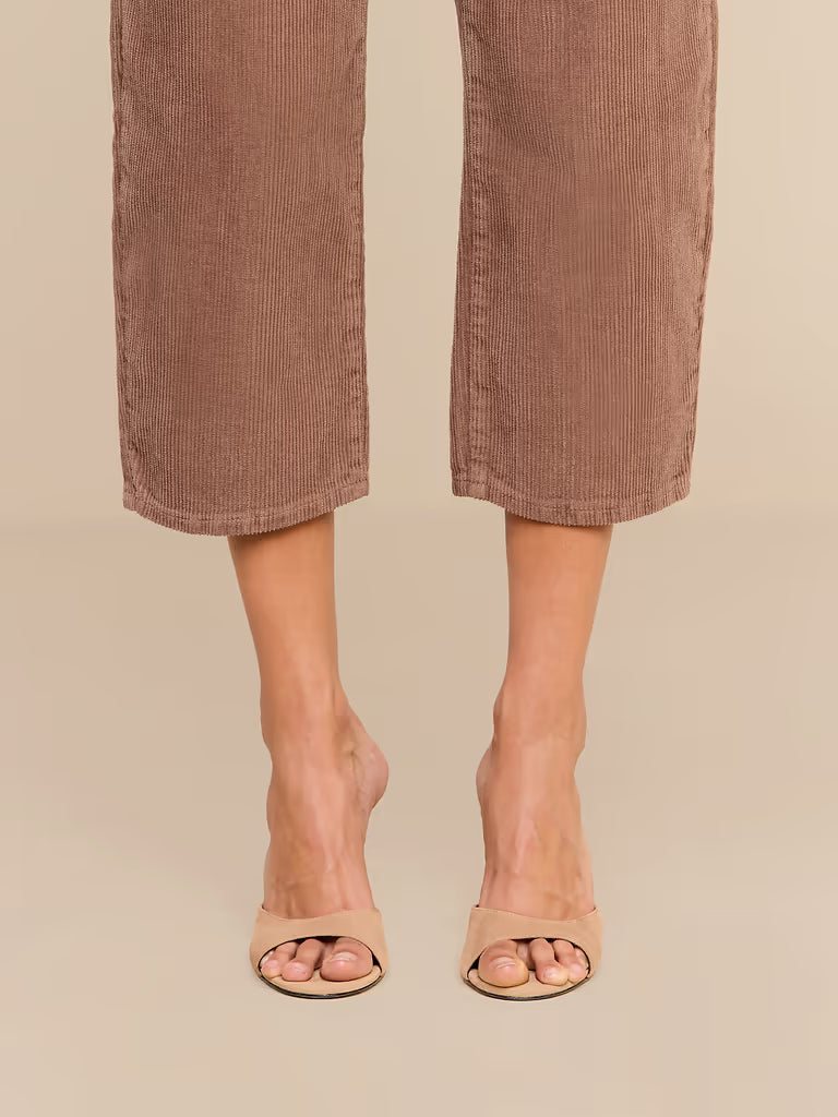 L'Agence Mallis Corduroy Bow-Leg Pant - Cardamom