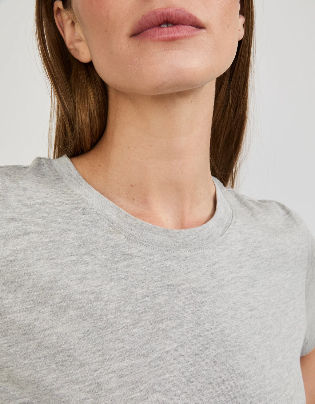 Maison Wheat Charlotte Crew Neck Tee - Heather Grey