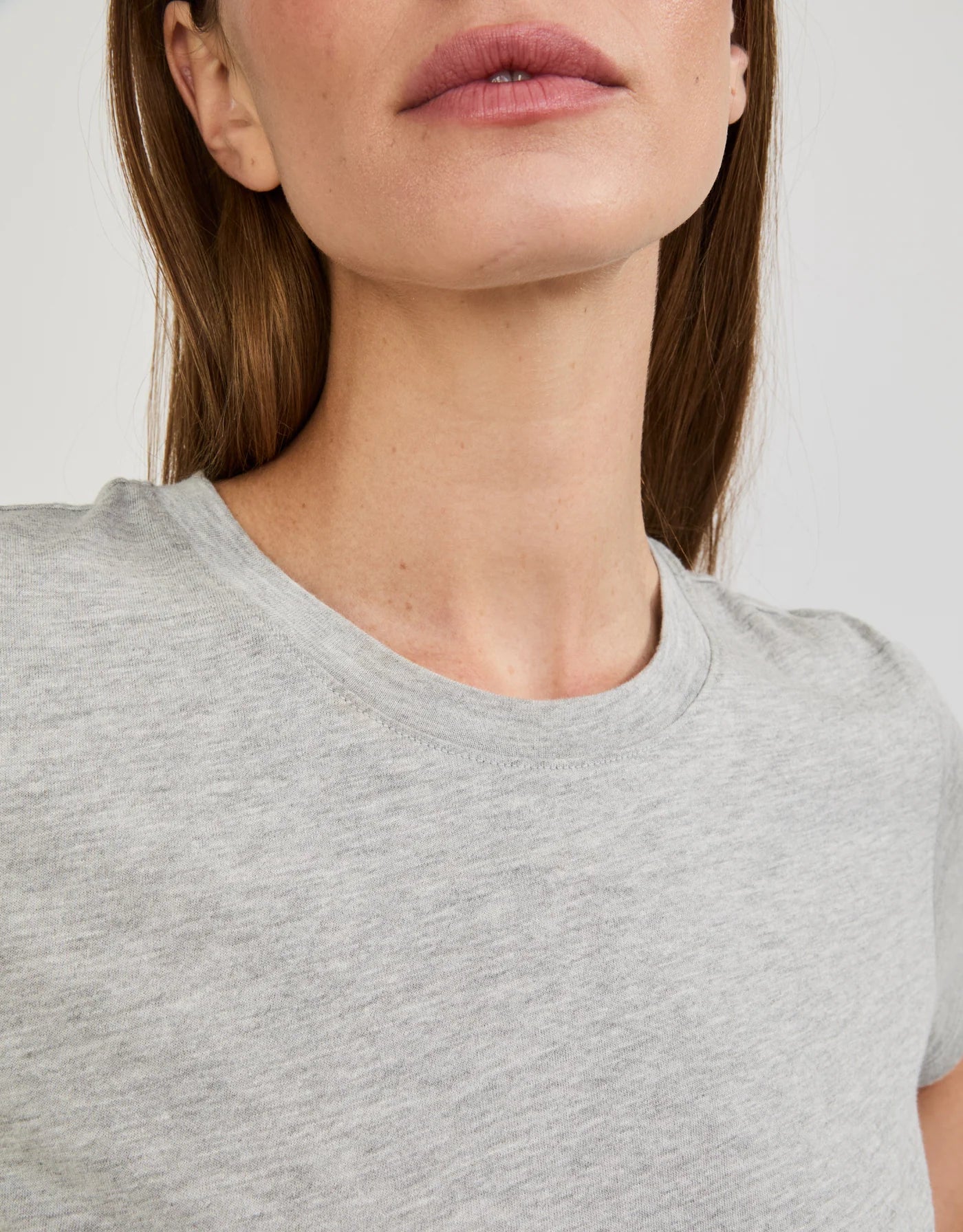 Maison Wheat Charlotte Crew Neck Tee - Heather Grey