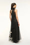 Staud Albee Dress Black with Flower Detail