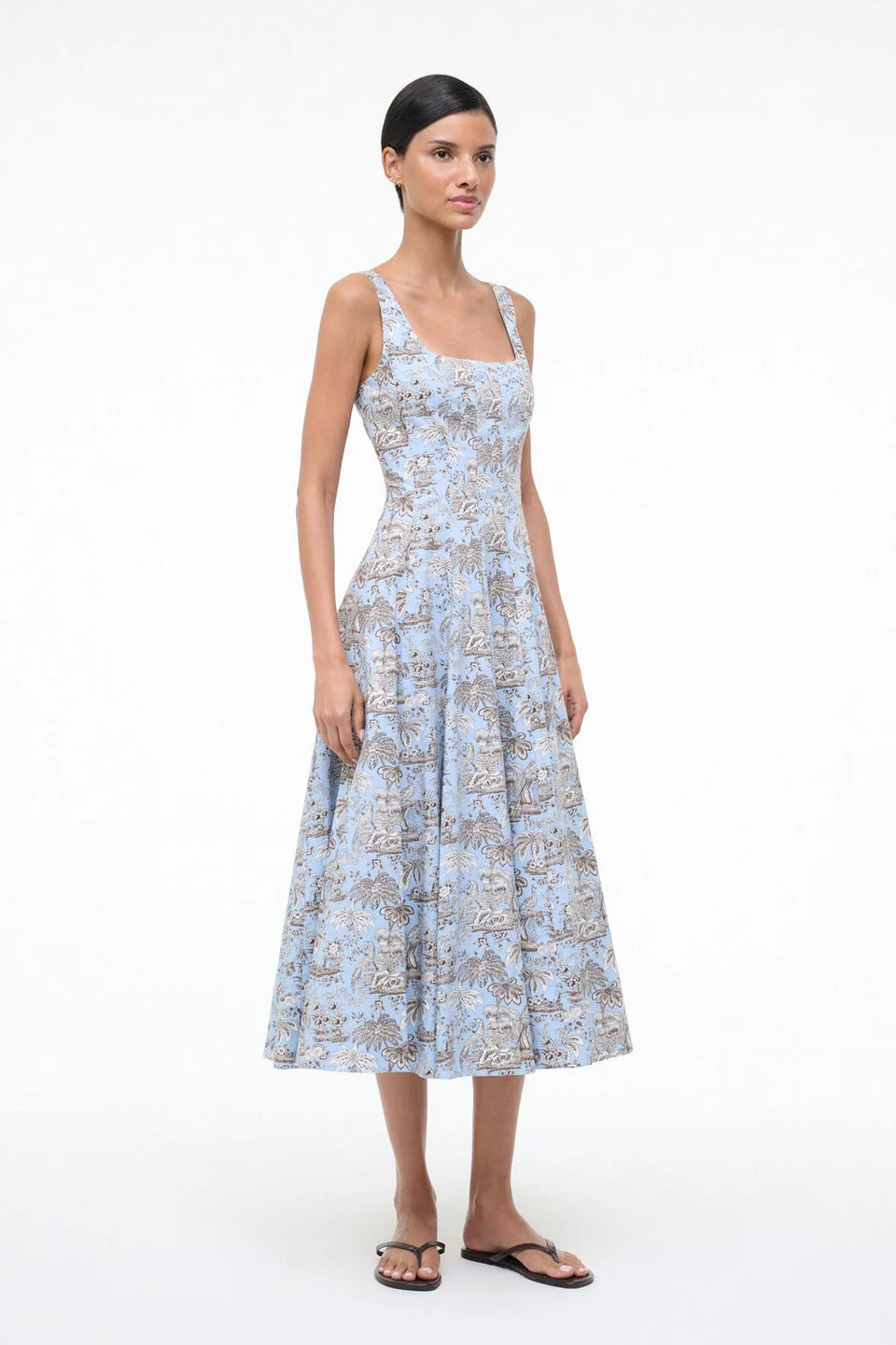 Staud Wells Dress - Sky Toile