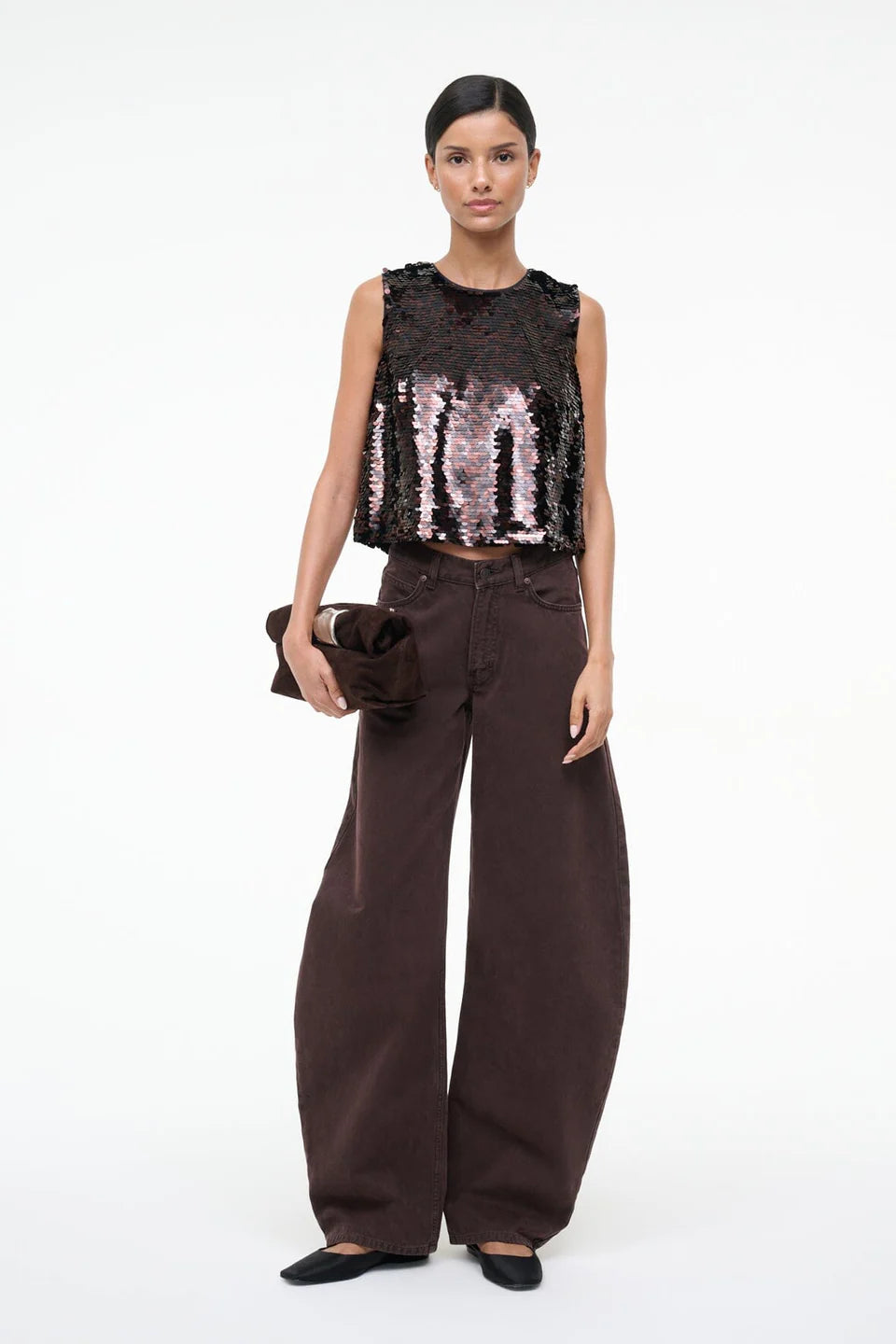 Staud Seraphina Top - Espresso Black